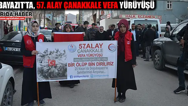 Doğubayazıt'ta 57. Alay Çanakkale Vefa Yürüyüşü