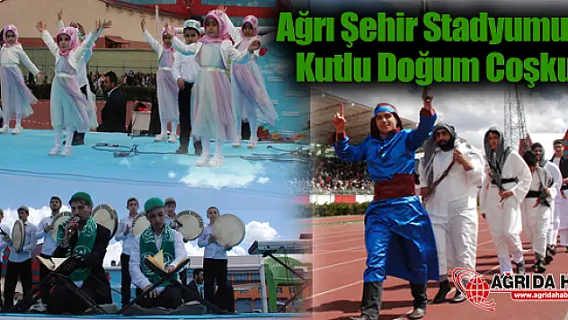 Ağrı Şehir Stadyumunda Kutlu Doğum Coşkusu