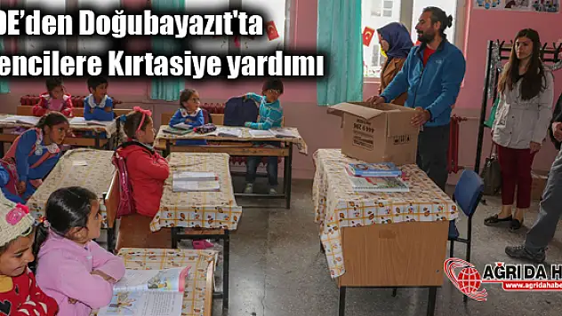 IFGDEden Doğubayazıt'ta Öğrencilere Kırtasiye yardımı
