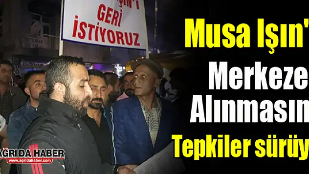 Ağrı Vatanperver Gençlik Teşkilatı Musa Işın'ın Merkeze alınmasına tepki gösterdi