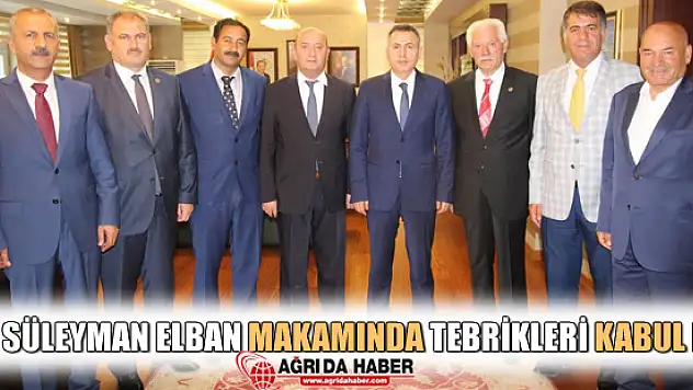 Süleyman Elban Tebrikleri Kabul Etti