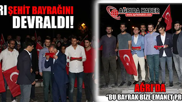 Ağrı'da Şehit Ailelerinden Alınan Türk Bayrağı Cumhurbaşkanına verilecek