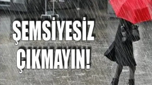 Şemsiyesiz Çıkmayın Sağanak Geliyor