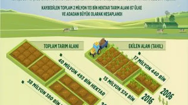 Türkiye Son 10 Yılda Tarım Alanlarının Yaklaşık Yüzde 8,2'sini Kaybetti