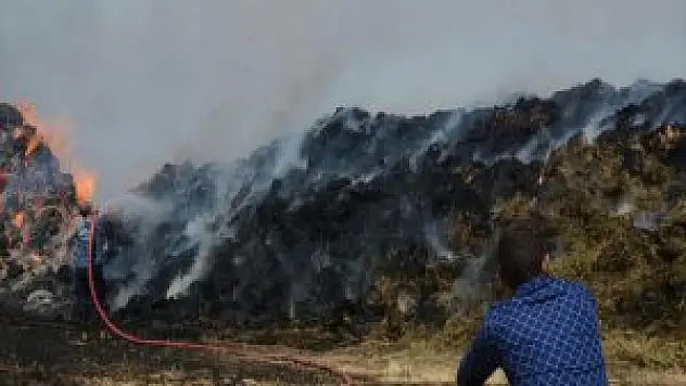 Erzurum'da Besicinin 20 bin adet ot balyası kullanılmaz hale geldi