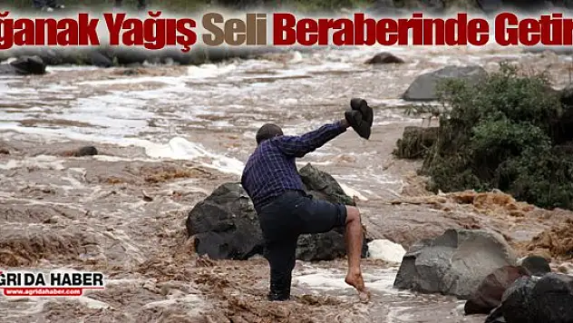 Ağrı'da Sağanak Yağış Seli Beraberinde Getirdi
