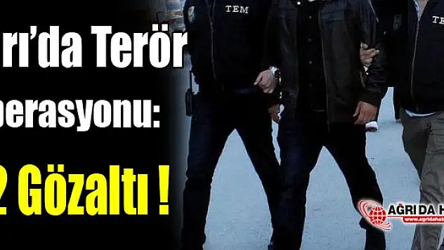 Ağrı'da Terör Operasyonu: 22 Gözaltı
