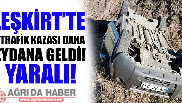 Eleşkirt'te trafik kazası: 2 yaralı