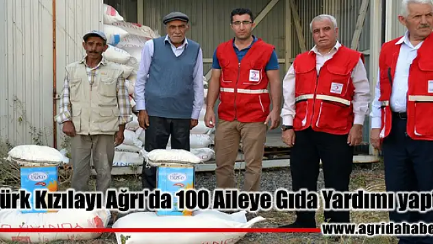 Türk Kızılayı Ağrı'da 100 Aileye Gıda Yardımı yaptı