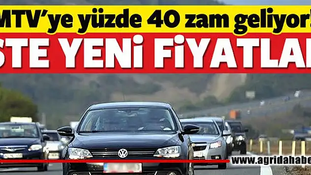 Motorlu Taşıt Vergisine Yüzde 40 Zam! İşte 2018 MTV Yeni Fiyatları