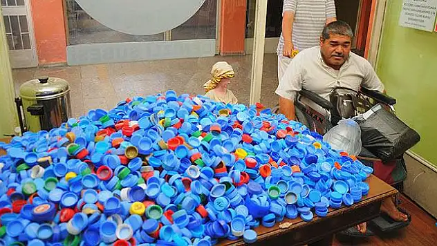 Engellilere destek için 16 bin mavi kapak