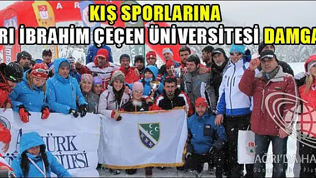 KIŞ SPORLARINA AĞRI İBRAHİM ÇEÇEN ÜNİVERSİTESİ DAMGASI