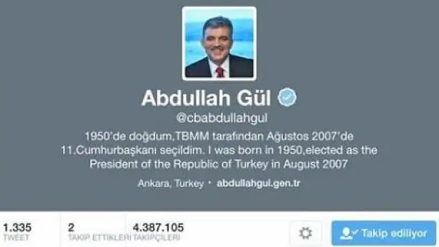 Cumhurbaşkanı Gül 4 Saatte 57 Bin Takipçi Kaybetti