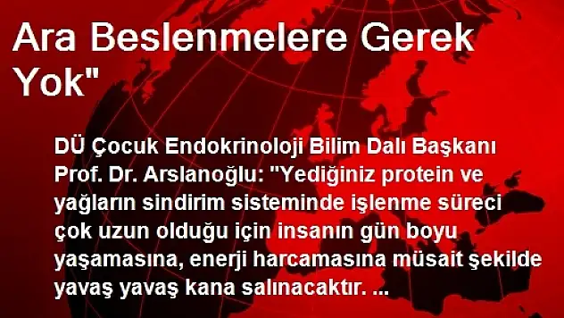 Ara Beslenmelere Gerek Yok'