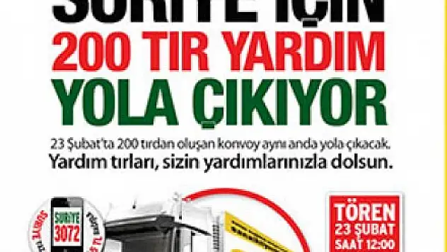 200 TIR Bugün Kazlıçeşme'den Yola Çıkıyor