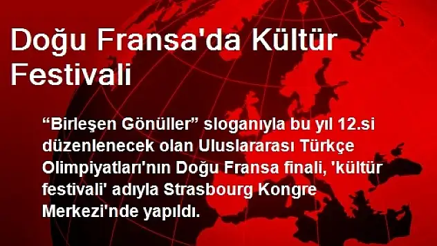 Doğu Fransa'da Kültür Festivali