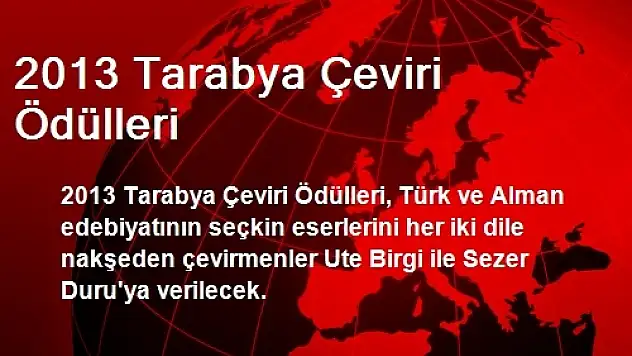 2013 Tarabya Çeviri Ödülleri