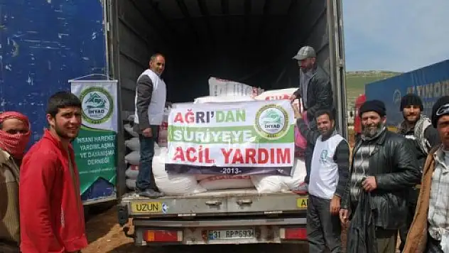 Ağrı İHYAD'dan Suriye'ye 25 Ton Un