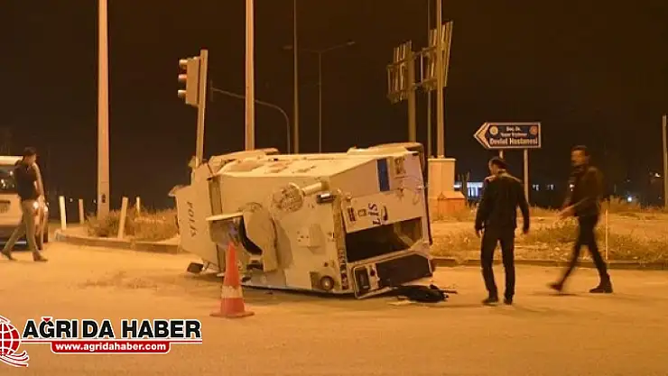 Ağrı Doğubayazıt'ta Zırhlı Polis Aracı Devrildi ! 1 Yaralı