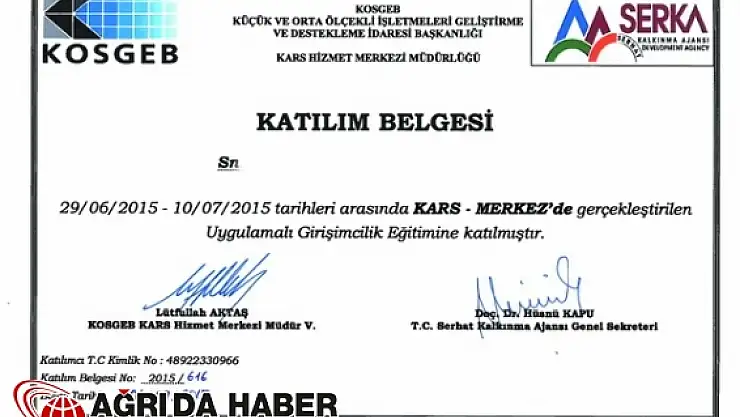 Kars'ta Kadın Girişimciler Sertifika Almak İçin Hazırlanıyor