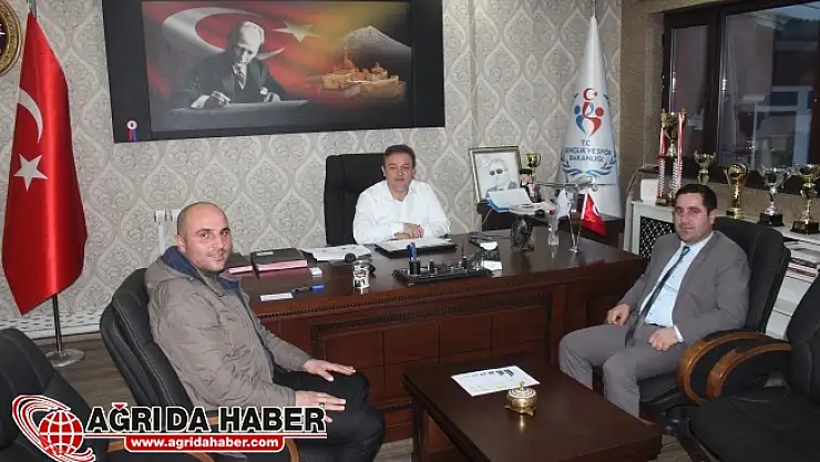 Ağrı Hak-iş ve Hizmet-İş Sendikalarından Aziz Sinan Alp'e Ziyaret