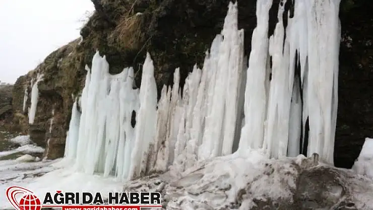 Ağrı'da Şelaleler Dondu! Dondurucu Soğuklar Sürüyor