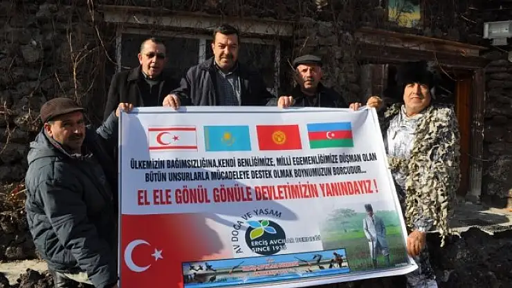 Erciş Avcılar Derneği'nden Zeytin Dalı Operasyonuna Destek