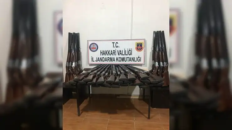 Yüksekova'da 50 adet av tüfeği ele geçirildi