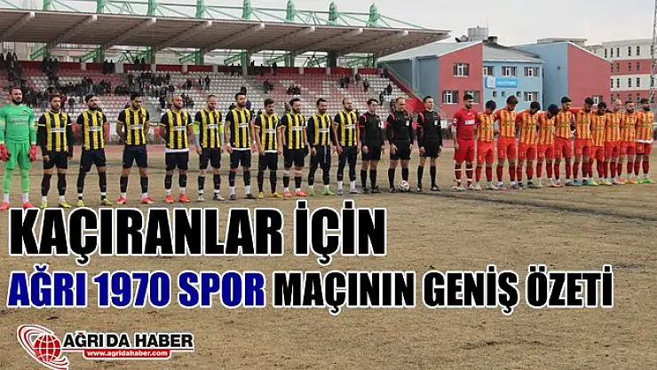 Ağrı 1970 Spor Silopi 1960 Spor Maçının Geniş Özeti (25.02.2018)