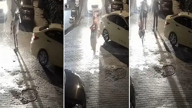 Anne ve bebeğin ölümden döndüğü kaza kamerada