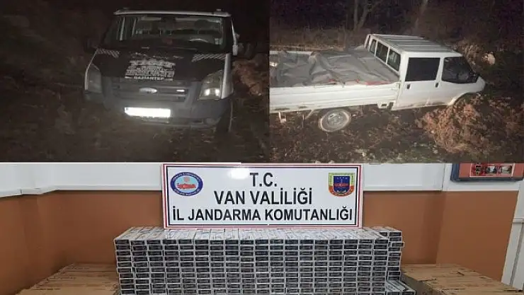 Jandarma ekiplerinin üzerine sürülen araçta kaçak sigara çıktı