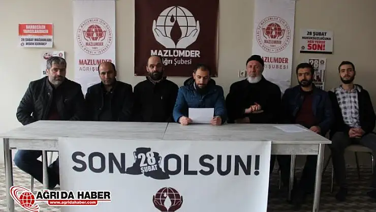 Mazlumder Ağrı Şubesi: '28 Şubat Mağdurlarının Sesini Duyan Yok mu?'