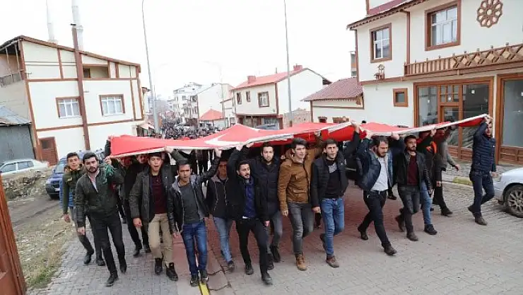 Narman'da Zeytin Dalı Harekatına destek yürüyüşü yapıldı