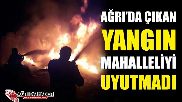 Ağrı'da yangın! Ev cayır cayır yandı