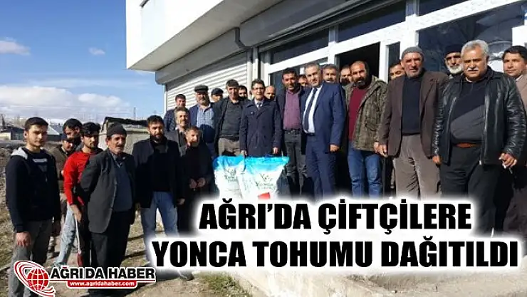 Ağrı Tarım İl Müdürlüğü Çiftçilere Yonca Tohumu Dağıttı