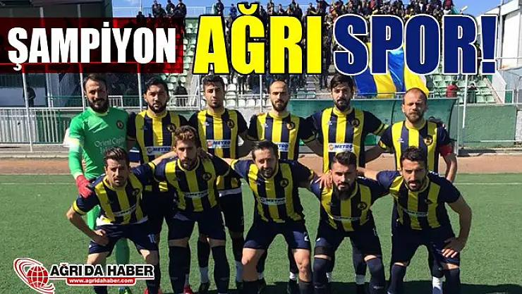 Bölgesel Amatör Ligi 1.Grup Şampiyonu Ağrı 1970 Spor