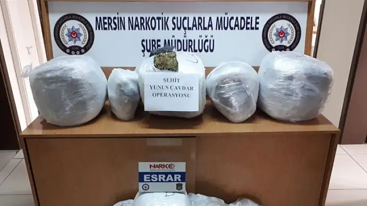 Durdurulan kamyonda 65 kilo esrar ele geçirildi