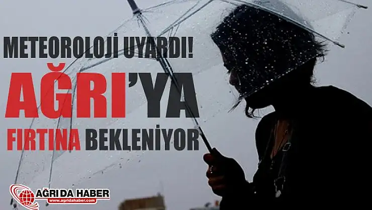 Meteoroloji Uyardı! Ağrı'ya Fırtına Geliyor!