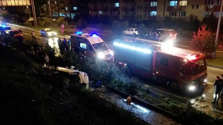 Otomobil istinat duvarından düştü: 1 ölü, 3 yaralı