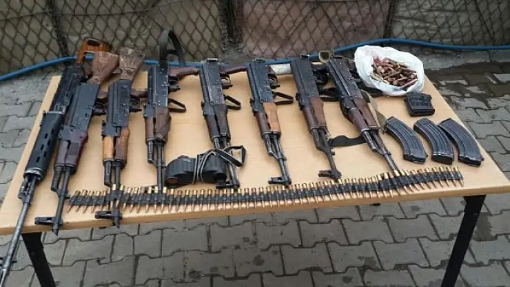 Şırnak'ta 1 kanas ve 7 adet kalaşnikof tüfeği ele geçirildi