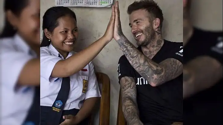 UNICEF İyi Niyet Elçisi David Beckham Endonezya'da