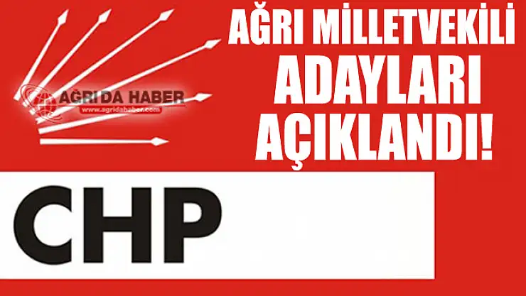 2018 CHP Ağrı Milletvekili Adayları Açıklandı