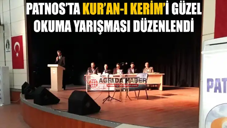 Patnos'ta Kur'an-ı Kerim'i Güzel Okuma Yarışması Düzenlendi