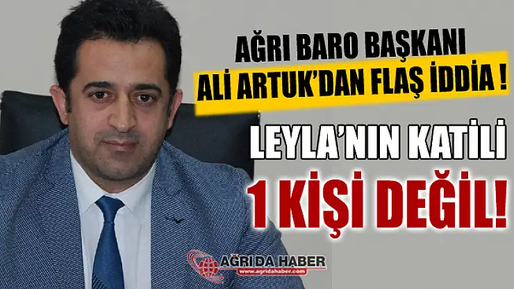 Ağrı Baro Başkanı Ali Artuk, Leyla Aydemir'in katili 1 kişi değil!