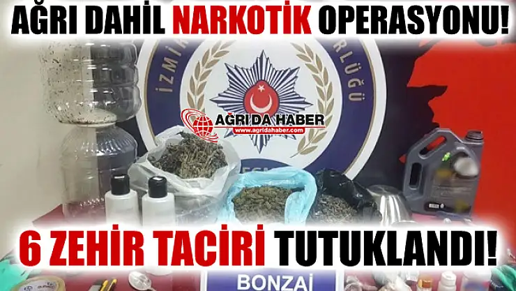 Hava Destekli Eş zamanlı Narkotik Operasyonu! 6 Kişi Tutuklandı