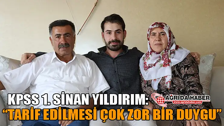 2018 KPSS Türkiye Birincisi Sinan Yıldırım: 'Tarif Edilmesi Çok Zor Bir Duygu'