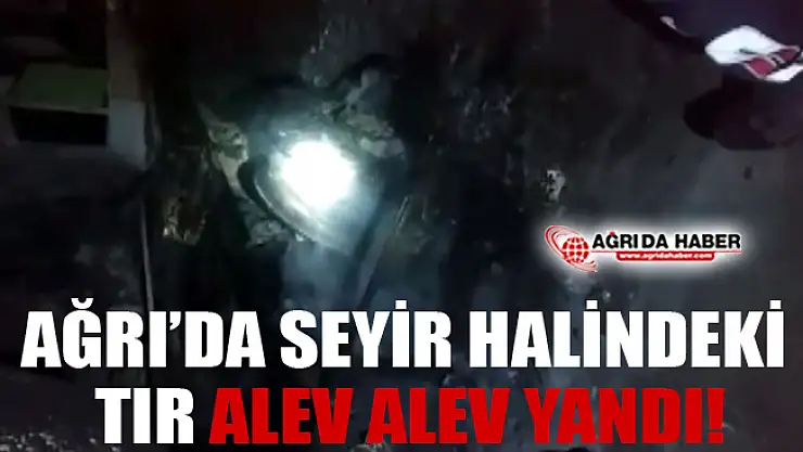 Ağrı'da Seyir Halinde Olan TIR Alev Alev Yandı!