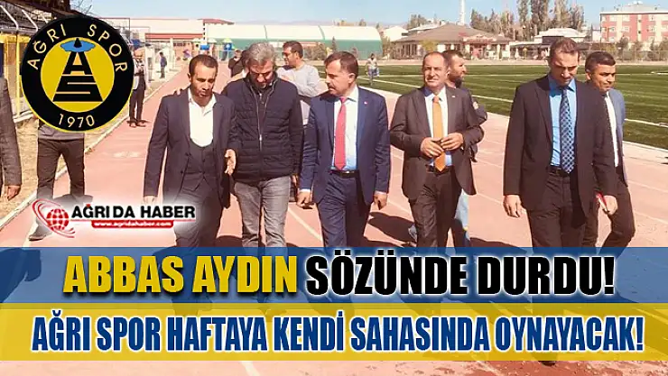 Abbas Aydın Ağrı Spor'a sözünü tuttu! Haftaya kendi sahamızda oynuyoruz