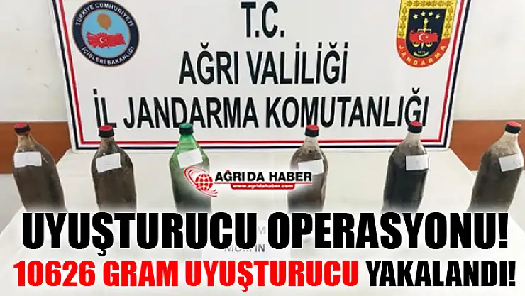 Ağrı Doğubayazıt'ta Uyuşturucu Operasyonu! 10 Kilo 626 gram uyuşturucu yakalandı