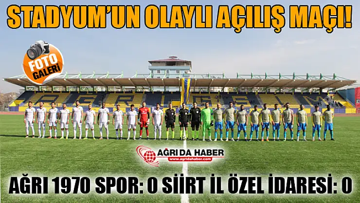 Ağrı 1970 Spor Puanını Siirt İl Özel İdaresi Spor ile paylaştı